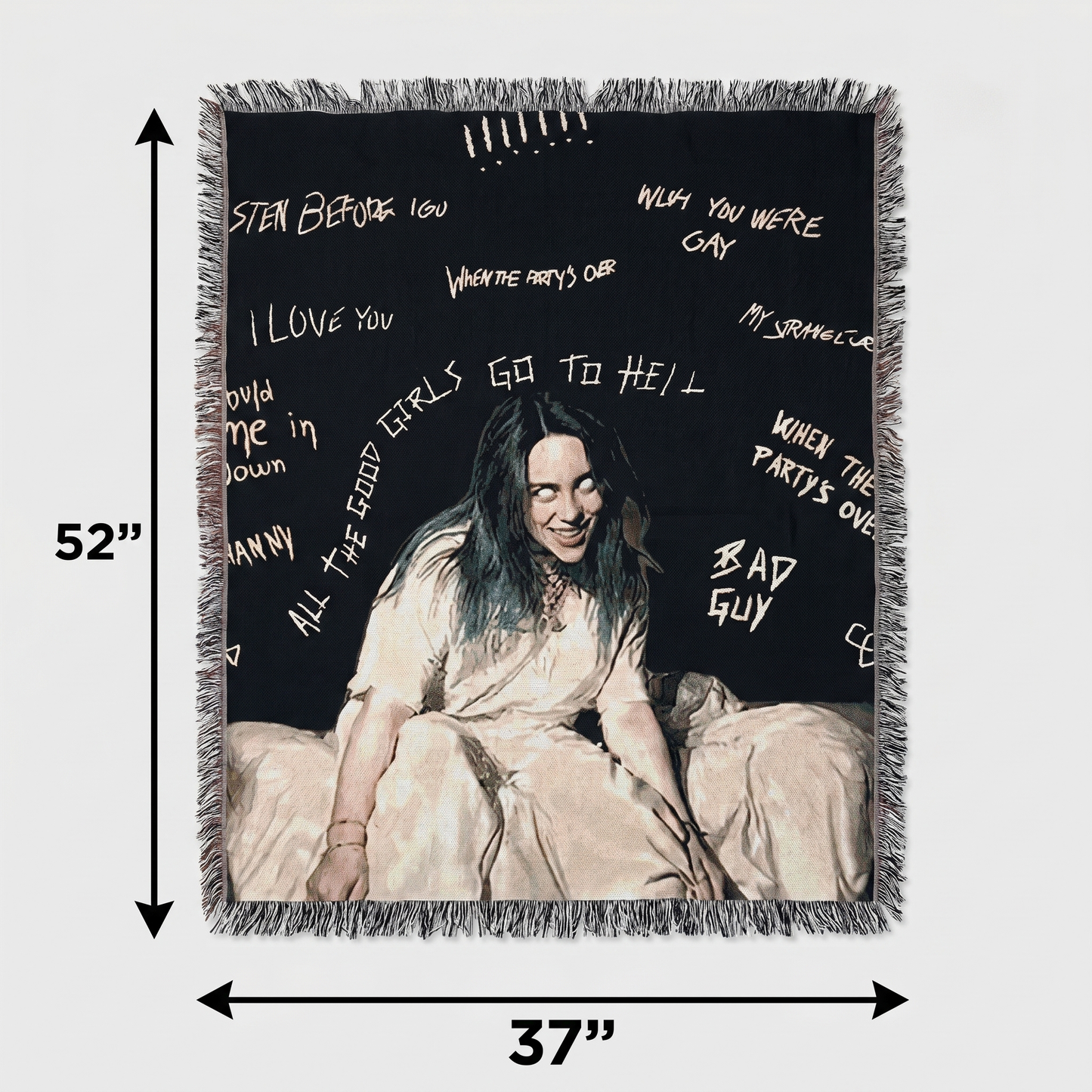 Billie Eilish Premium Woven Blankets